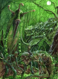 Gla'aki, another Ancient One from the Mythos,
watercolor illustration gla'aki