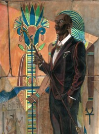The Black Pharaoh
One of the many Avatar of Nyarlathothep
Watercolor, Pencil and Ecoline illustration the black pharaoh