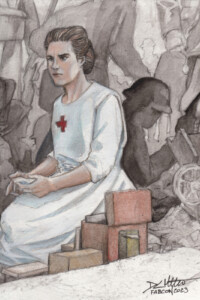 Sei una donna volontaria, altruista ed altamente responsabile, che lavora come infermiera presso la Croce Rossa. Hai a lungo servito in un campo medico di trincea, sperimentando gli orrori strazianti e le agonie causate dalle nuove armi (...) Infermiera